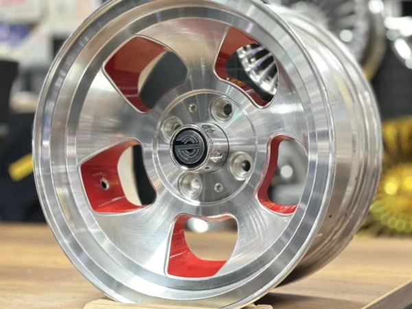 Expeto 13″ 6.5J 4×98 Et-10 60.1 Kırmızı Polisajlı Frezeli Jant Takımı