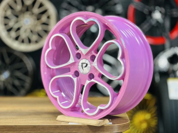 Powcan 15″ 6.5J 4×100 ET35 73.1 Pembe Polisajlı Jant Takımı