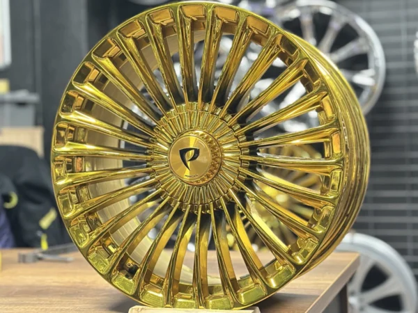 Powcan 18″ 8.5J 5×112 ET40 66.56 Altın Krom Jant Takımı