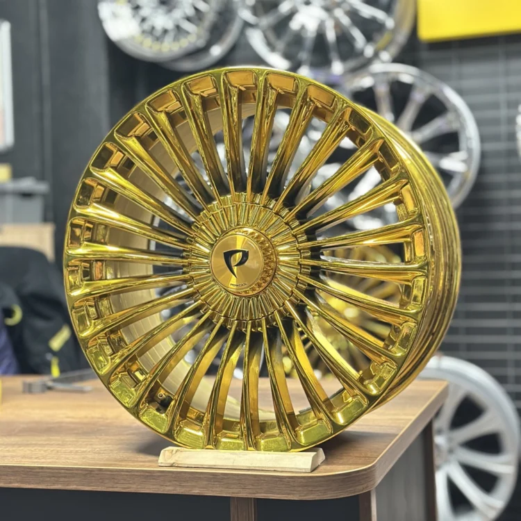 Powcan 18″ 8.5J 5×112 ET40 66.56 Altın Krom Jant Takımı