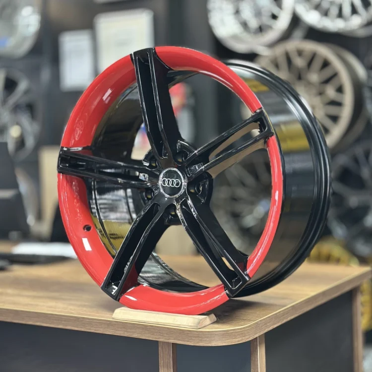 Powcan 19″ 8.5J 5×112 ET35 66.5 Siyah Kırmızı Jant Takımı